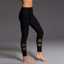 Black Mesh Net Yoga Pants