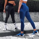 Splicing Butt Lifting Slim Pants